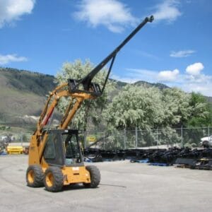 Skid steer lifting boom