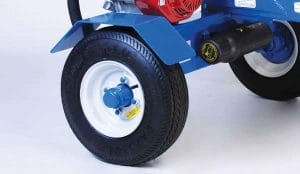 Tires of Log splitter tow behind type - blue color