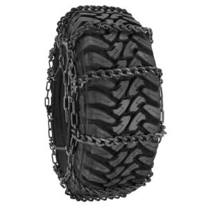tire chain on skid steer tire