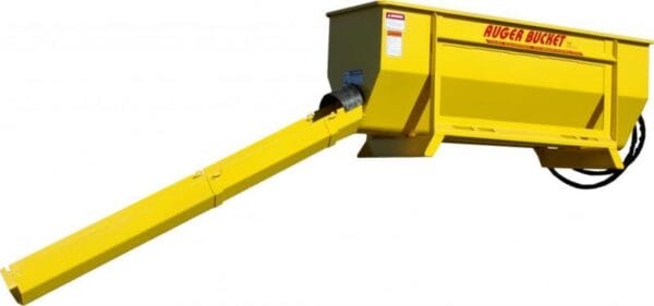 Talet Auger Bucket with chute extended Talet Auger Bucket with chute extended
