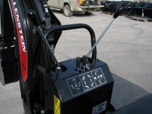 Controls for Wallenstein back hoe for tractor or skid steer