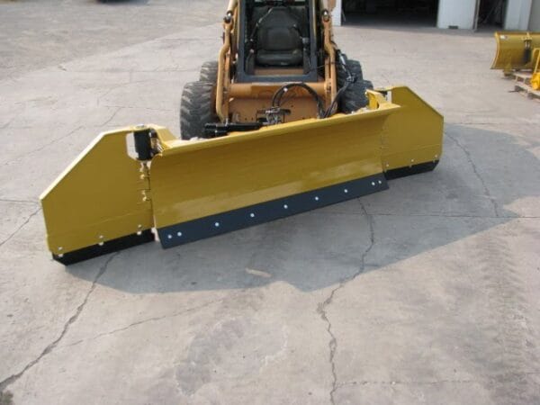 Blades-Snow-HLA-3230-3 HLA Snow Wing mounted on Case skid steer
