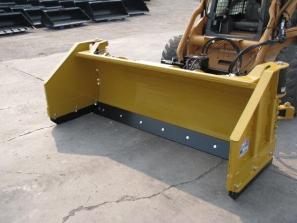 Blades-Snow-HLA-3230-5 HLA Snow Wing mounted on Case skid steer