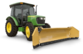 HLA Snow wing mounted on a JD tractor