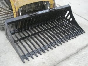 Rock Grapple attached to Skid Steer