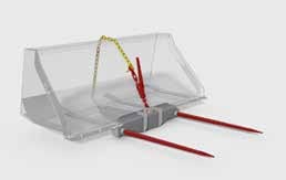 Double Prong Bucket Mount Bale Spear