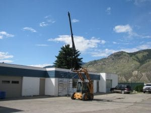 HLA Lifting Boom on Case 90XT Skid Steer fully extended