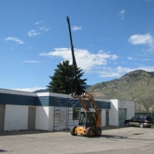 HLA Lifting Boom on Case 90XT Skid Steer fully extended