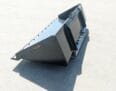 HLA low profile bucket heavy duty 84" with bolt on cutting edge side view