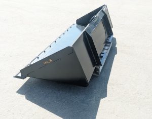 HLA low profile bucket heavy duty 84" with bolt on cutting edge side view