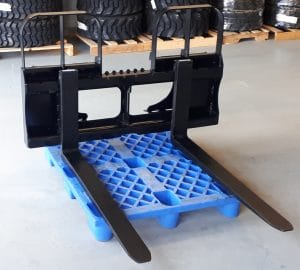 HLA heavy duty pallet forks on a pallet