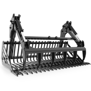 HLA Stone Fork Grapple with skid steer quick attach