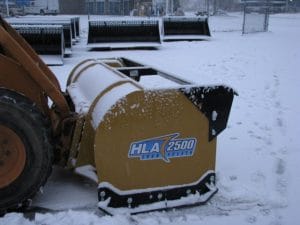 HLA snow pusher pushing snow