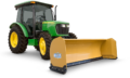 HLA snow pusher mounted on tractor