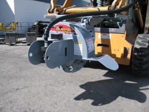 Skid steer mounted stump grinder