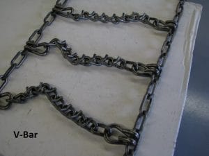 skid steer tire chains v-bar style