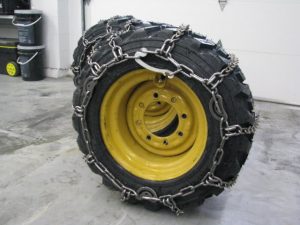 skid steer tire chains v-bar style