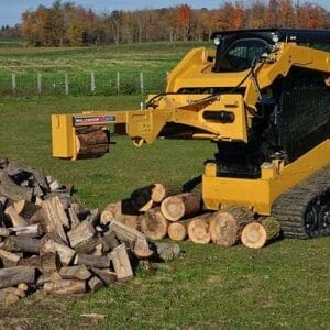 inverted log splitter for skid steer