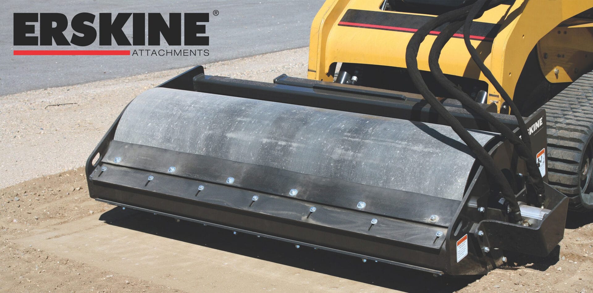 Erskine Vibrator Roller mounted on skid steer Erskine Vibrator Roller mounted on skid steer