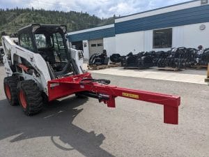 Wallenstein inverted skid steer mounted wood splitter