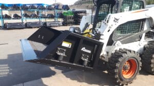 Remlinger Screening Bucket mounted on a skid steer