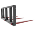 Three Prong Bale Spear for Skid Steer rear view