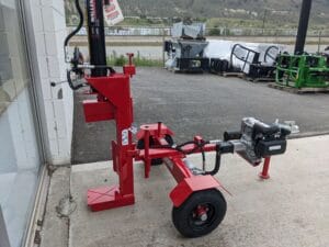 Towable Wallenstein Log Splitter with ram in vertical position