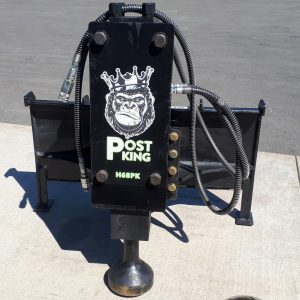 Skid steer mounted post pounder