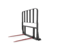 HLA Double Bale Spear with Bolt on Guard for skid steer or tractor