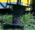 wire winder attachment for auger drive