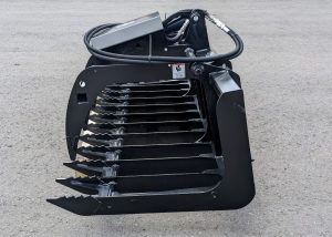 HLA 66" compact brush grapple for skid steer side view
