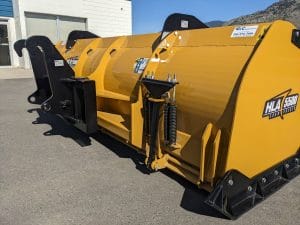 Wheel loader 12 foot wide snow pusher