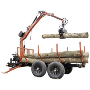 Wallenstein log load trailer - side view