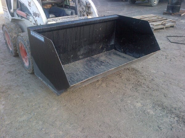 Blue Diamond Scrap Bucket Blue Diamond scrap bucket attached bobcat skid steer