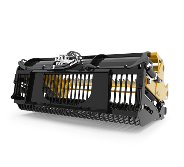 HLA Landscape Stone Picker Rear View Skid steer stone picker