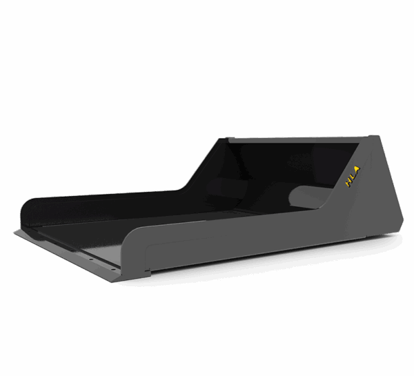 48 inch skid steer conveyor bucket for cleaning under material conveyors