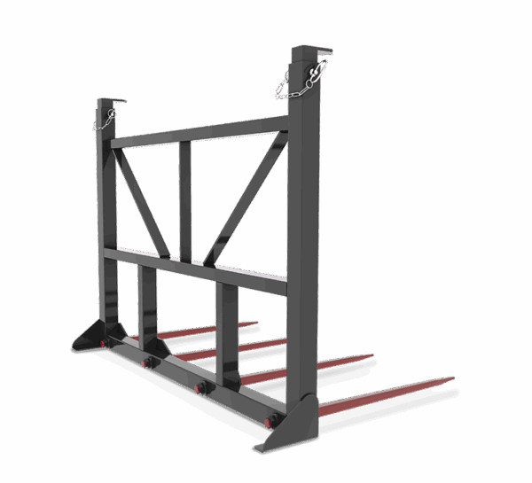 four prong bale spear with rack HLA four prong bale spear