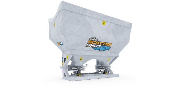 Scattershot HS300 sand spreader for loader