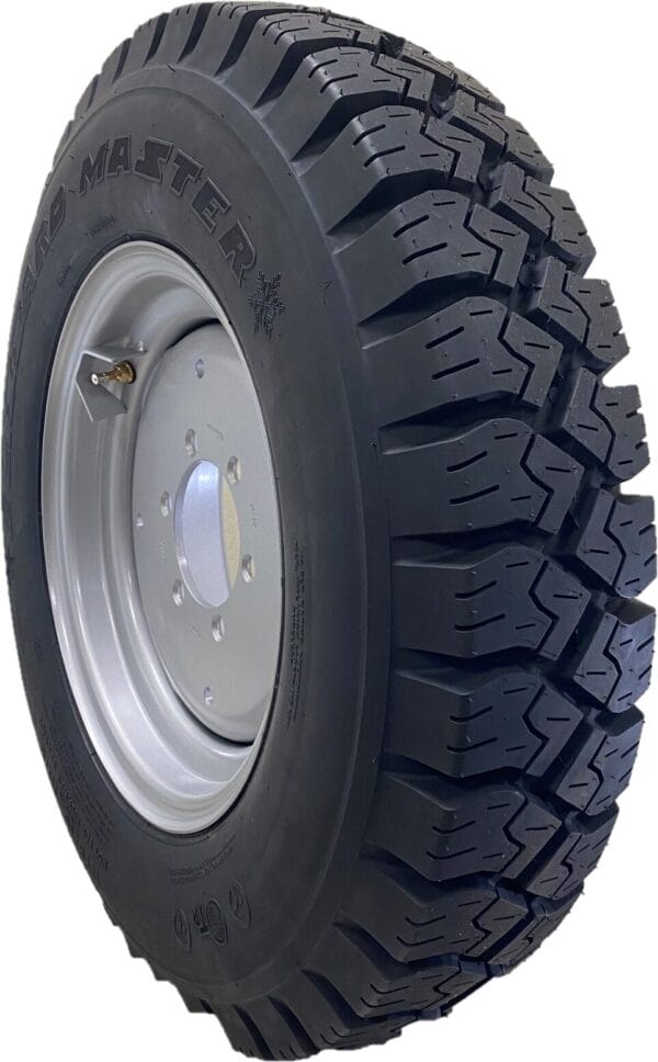 Blizzard Master Wheel and Tire – 8 on 8 – Black Wheel for skid steer